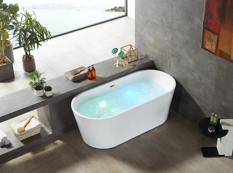 Bathroom Hot Freestanding Tub Air Bubble Massage Bathtub (Q163A)