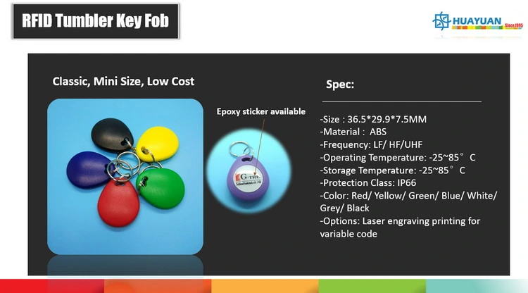 Custom Log 125kHz 13.56MHz smart NFC RFID Key Fob Tag Keychain