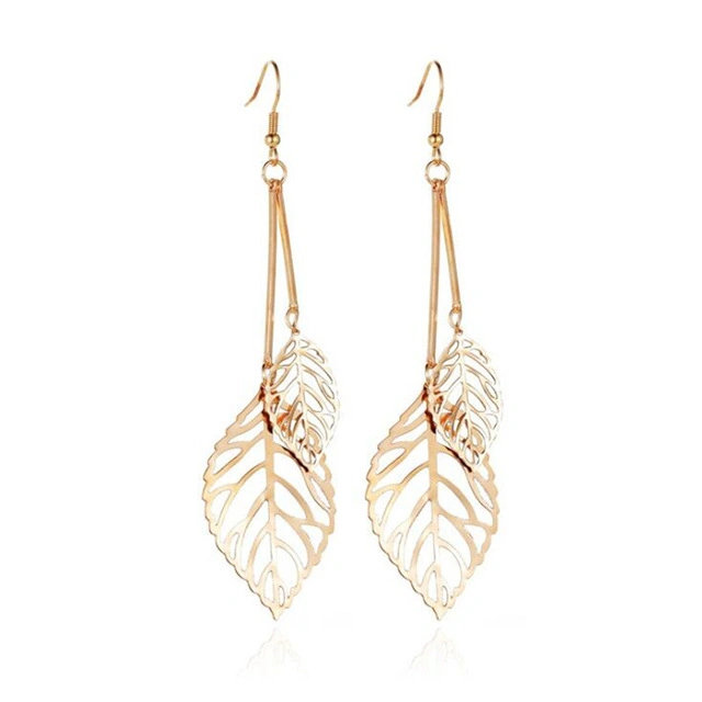 Holesale Fashion Long Tassel Leaf Earrings Women Jewelry Accessories Vendors