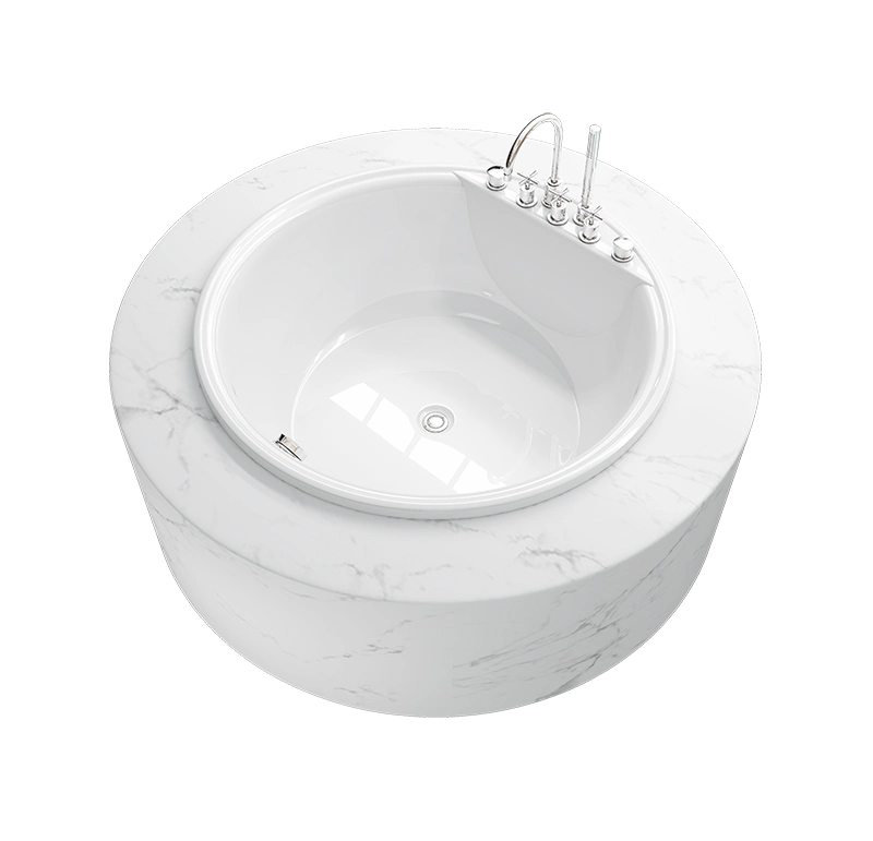 Acrylic Sitting Small Round Shape Bathtub Cheap Price for Adult