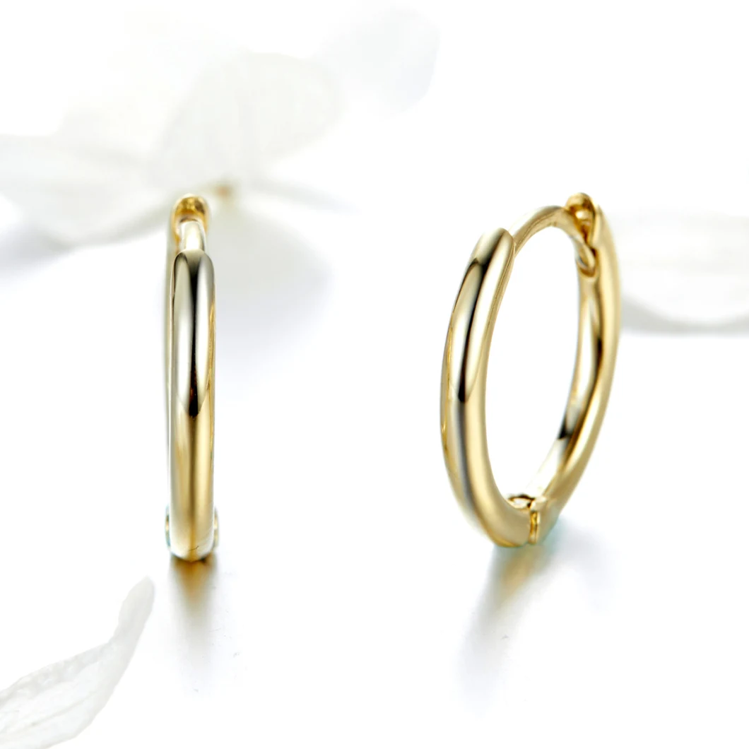 Classic 18K Gold Plated 925 Sterling Silver Stud Earrings