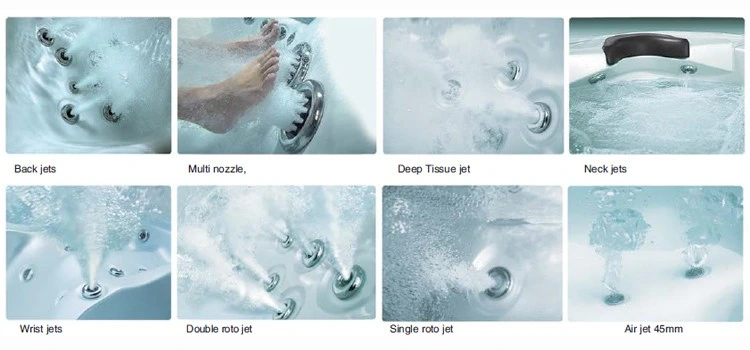 Chinese Square SPA Manufacturer Whirlpool Massage Hot Tubs