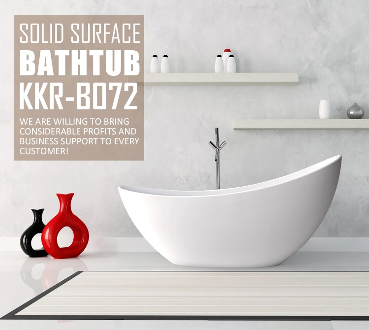 60 Inch Freestanding White Bathtub Modern Stand Alone Soaking Tub Bathroom Baths