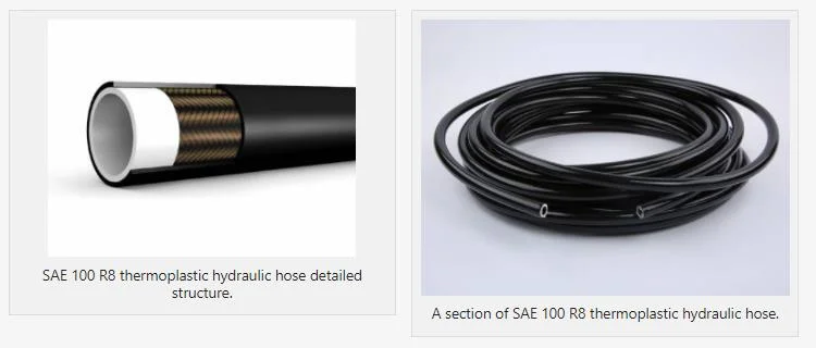 SAE 100 R8 Industrial High Pressure Thermoplastic Hydraulic Rubber Hose Used for High Pressure Conditions
