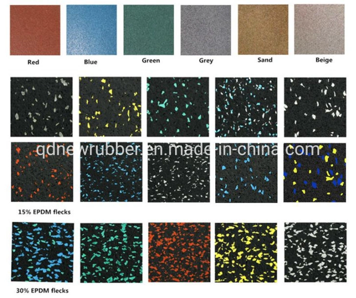 Made in China Cheap Factory EPDM Speckels Rubber Floor Tile Gym