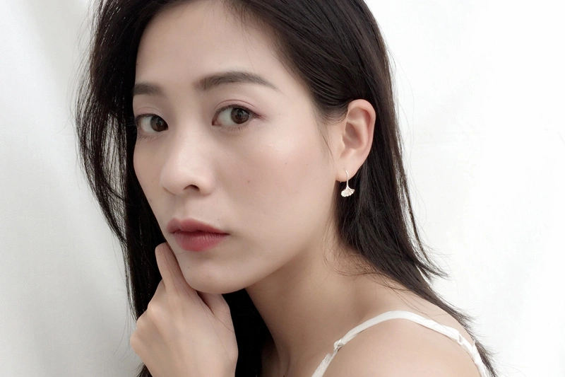 Korean Simple Ginkgo Leaf Ear Hook Sweet Forest Leaves Earrings Personality Student Gift Female Earrings