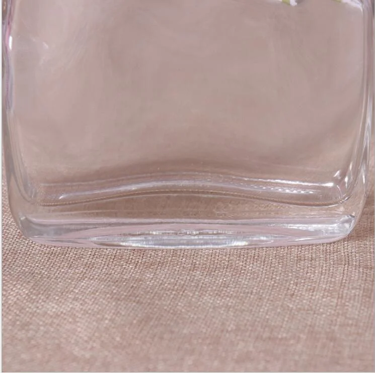100ml 200ml 350ml Rectangular Flat Reed Diffuser Perfume Glass Bottle