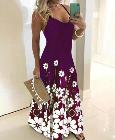 Quanzhou Factory Ladies Fashion Dresses Floral Print Ladies Fashion Dresses Wholesale Ladies Fashion Dresses