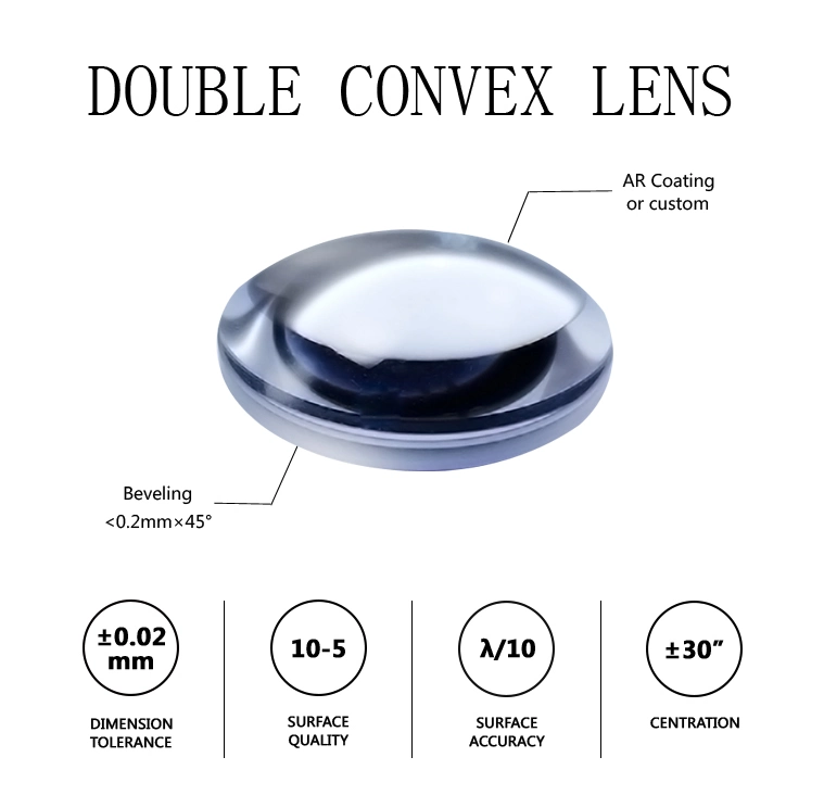 Customed 100mm Dia Biconvex Optical Lenses Bk7 Window Glass Lenses