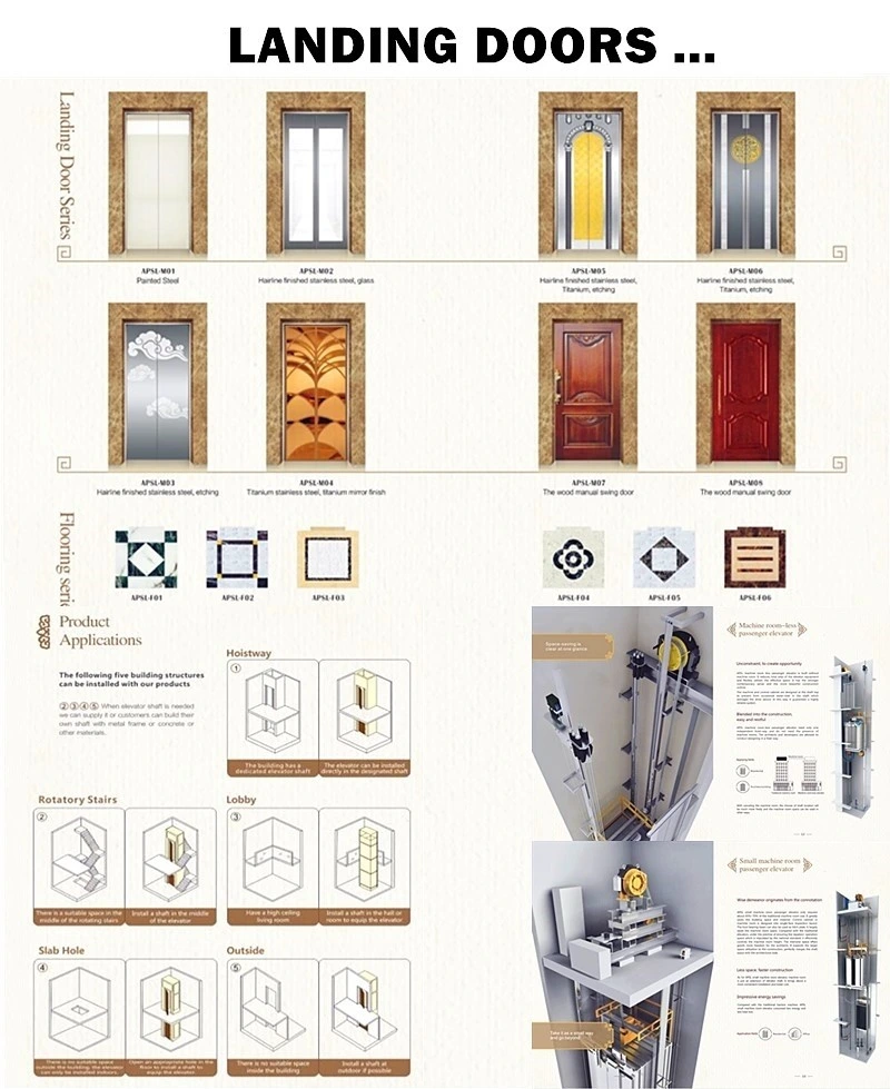 APSL elevator construction assembly price graphic design villa house home residential elevator lift