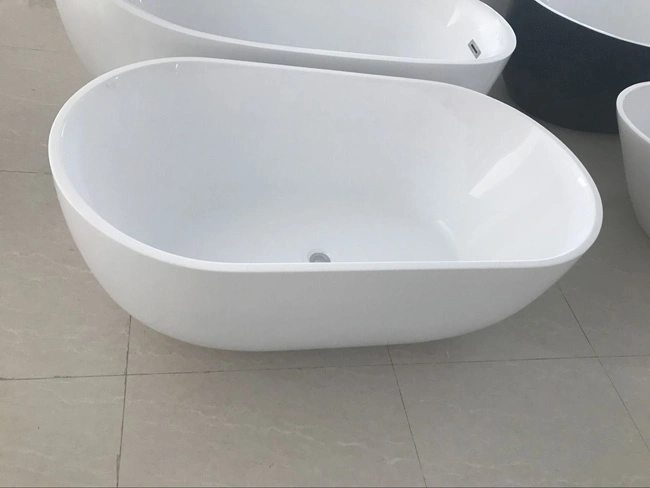 Oval Shape Freestanding Acrylic Bathtub&Freestanding Tap Mixer