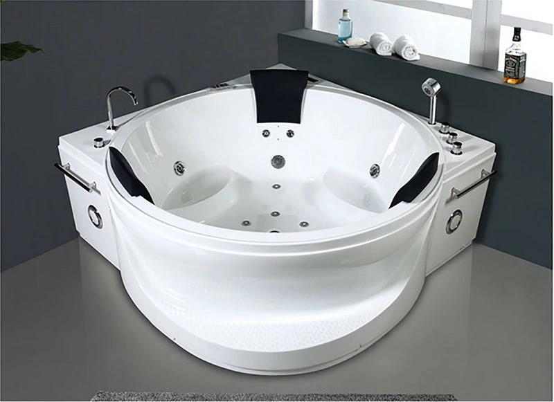Channing 3 Person Family Bathroom SPA Corner Message Bathtub Jacuzzi Whirlpool Bath Hot Tub (QT-288)