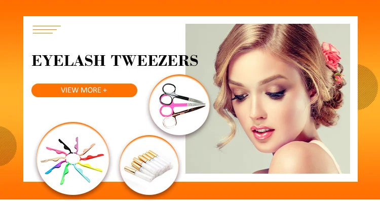 Eyelash Extension Tweezers, Private Label False Eyelashes Tweezer Gold Rose Gold Eyelash Applicator with Custom Packaging