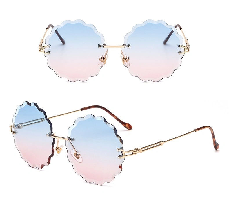 2020 Hot Sale Frameless Vintage Women Polarized Sunglasses