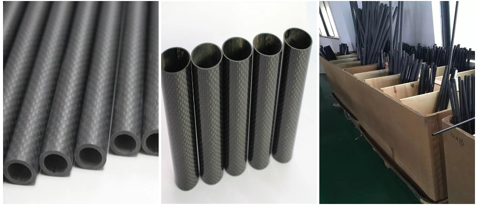 Plain Pattern Roll Wrapped Matte Carbon Fiber Tube