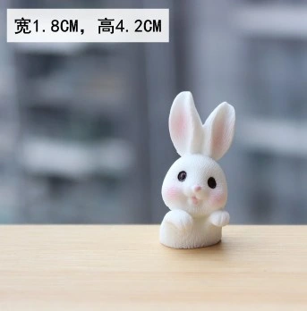 Cute Rabbit Decoration Modern Mini Cute Resin Ornament Figurine for Home