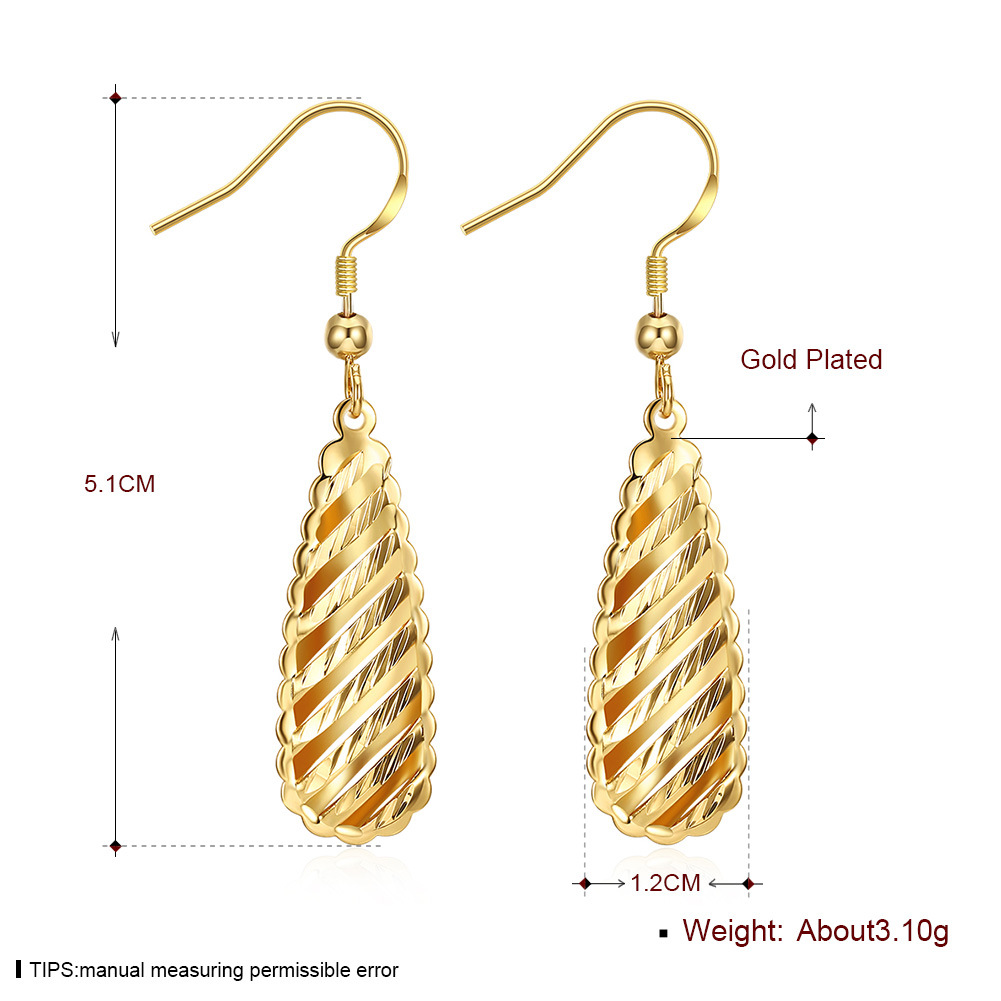 Simple Gold Rose Gold Eardrop Drop Shape Hollow Earrings