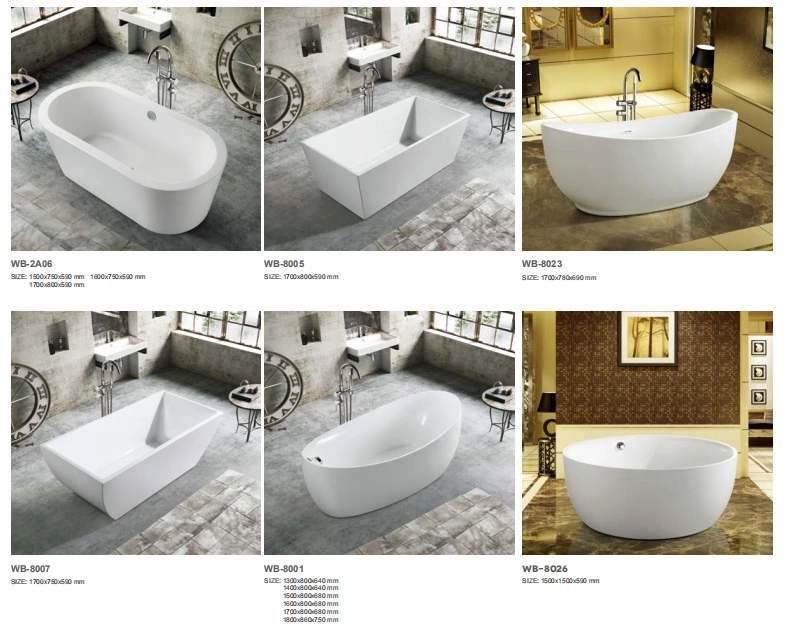 High Quality Design Oval-Shape Elegent Powerful Massage Bathtub SPA Bathtub Bt-A1006