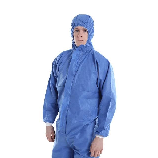 with Heat Sealed Tape Microporous Safety Chemical Protective Suit Disposable Tape Sealed Coveralls