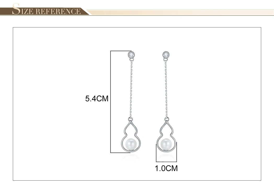 Original Design 925 Silver Face Thin Earrings Female Senior Long Temperament Imitation Pearl Earrings