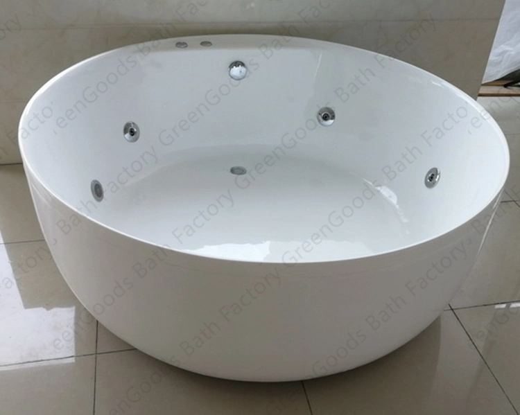 Ce Certificate 1300cm Round Small Hydro Massage Drop in Bathtub