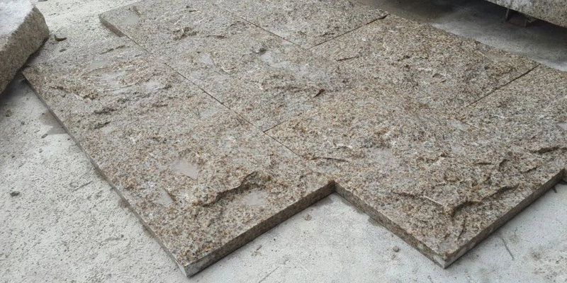 Natural Stone Chinese Cheap G682 Yellow Granite Mushroom/Natural Split Wall Stone for Cladding Tiles