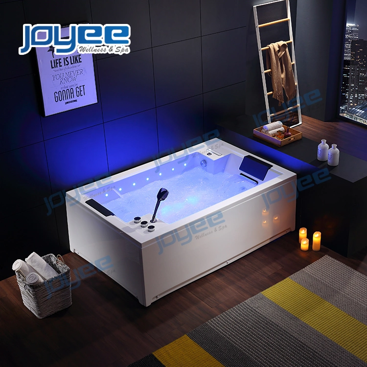 Joyee Whirlpool Bathtub Rectangular Plastic Bath Tub for Home Use