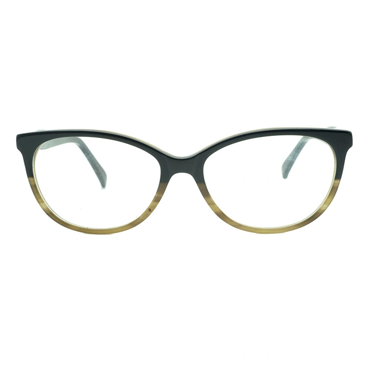 Oval Cateye Shape Reading Glasses with Double Color Frame