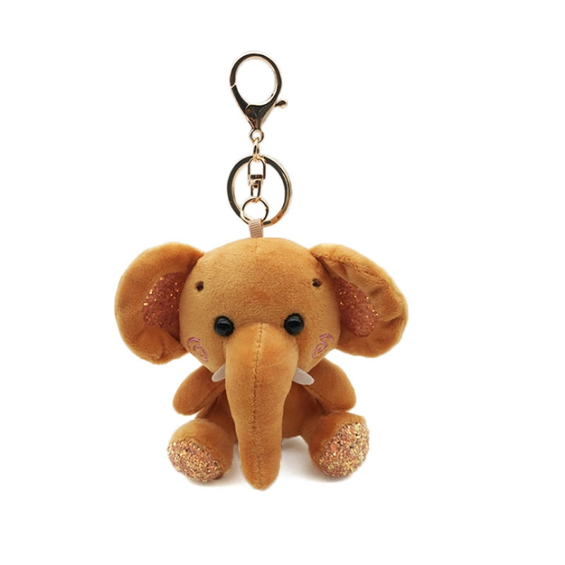Four Colors Elephant Plush Toy Keychain