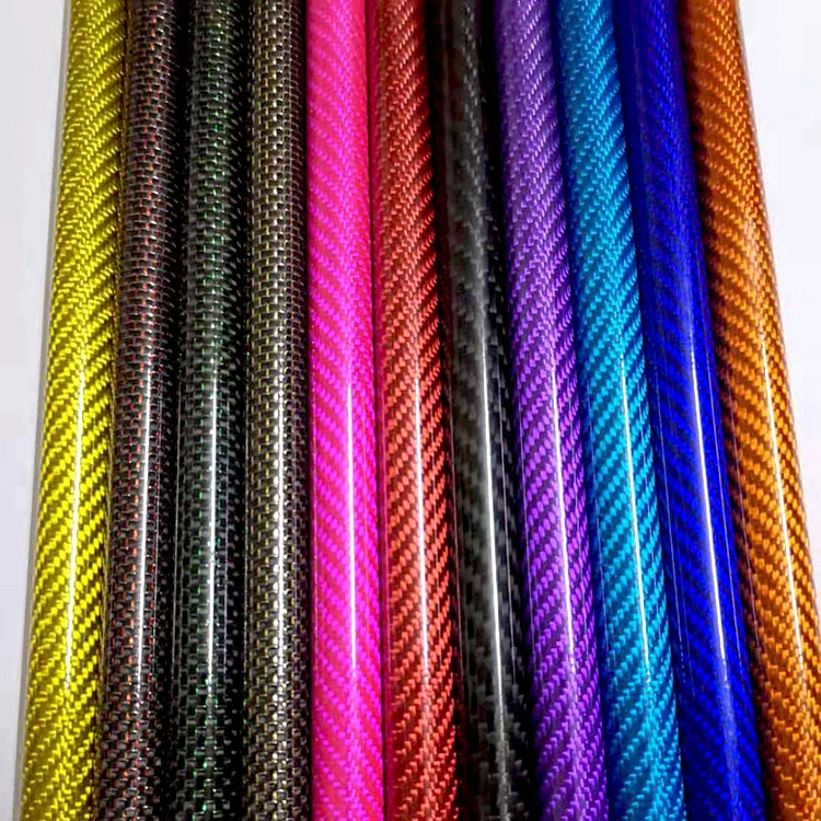 3K Colorful Carbon Fiber Tube Carbon Fiber Color Tube Carbon Fiber Tube with Color
