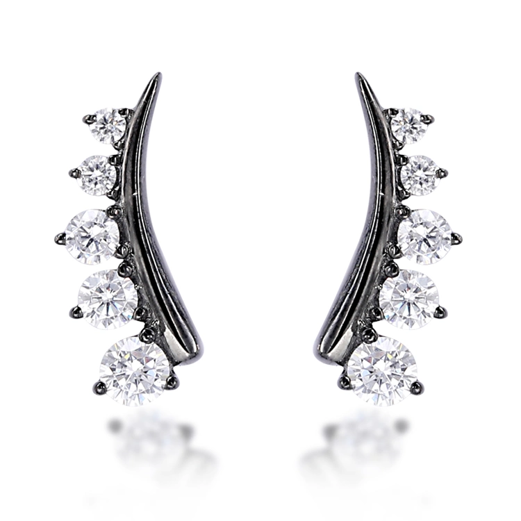 White Diamond Earrings Blink Fashion Elegant for Women