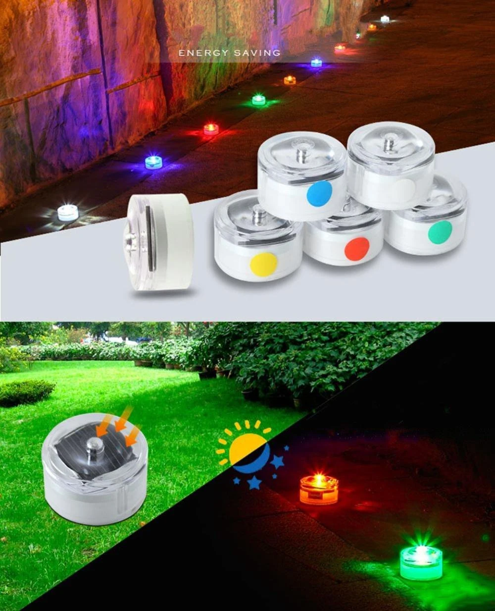 Durable Solar Reflective LED Glass Light Flashed Road Stud for Night Driving
