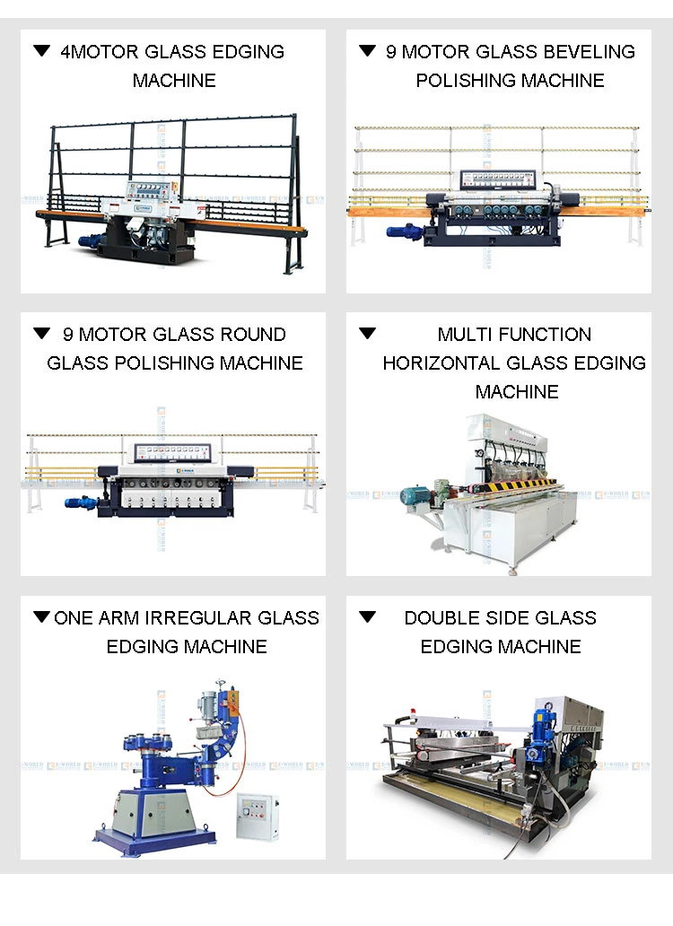Eworld Multi-Function 4 Motors Straight Line Glass Edging Machine H-Ld4