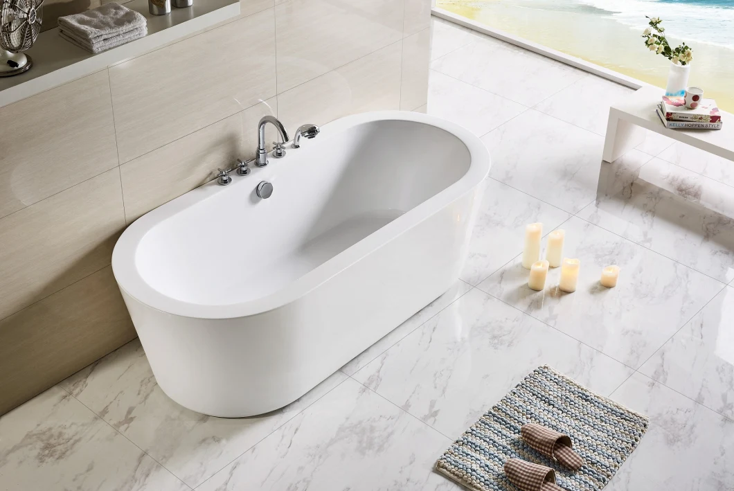 Foshan Soaking Freestanding Bath Tub Acrylic Hot Tub for European Market