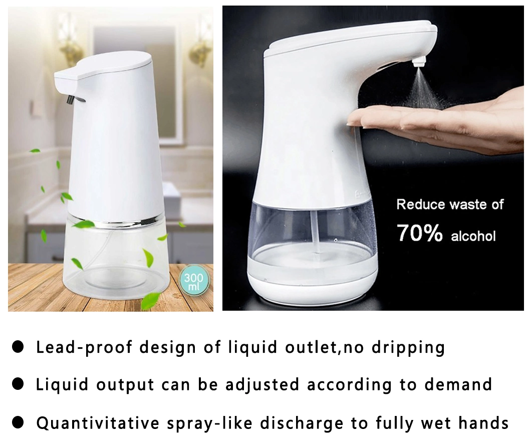 300ml 5V USB Smart Auto Touchless Infrared Industrial Hospital Automatic Hands-Free Sensor Foam Soap Dispenser
