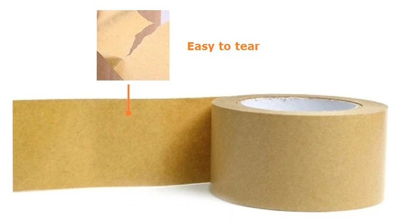 Water-Activated Kraft Paper Gummed Tape Environmental for Light Carton Fixing Sealing