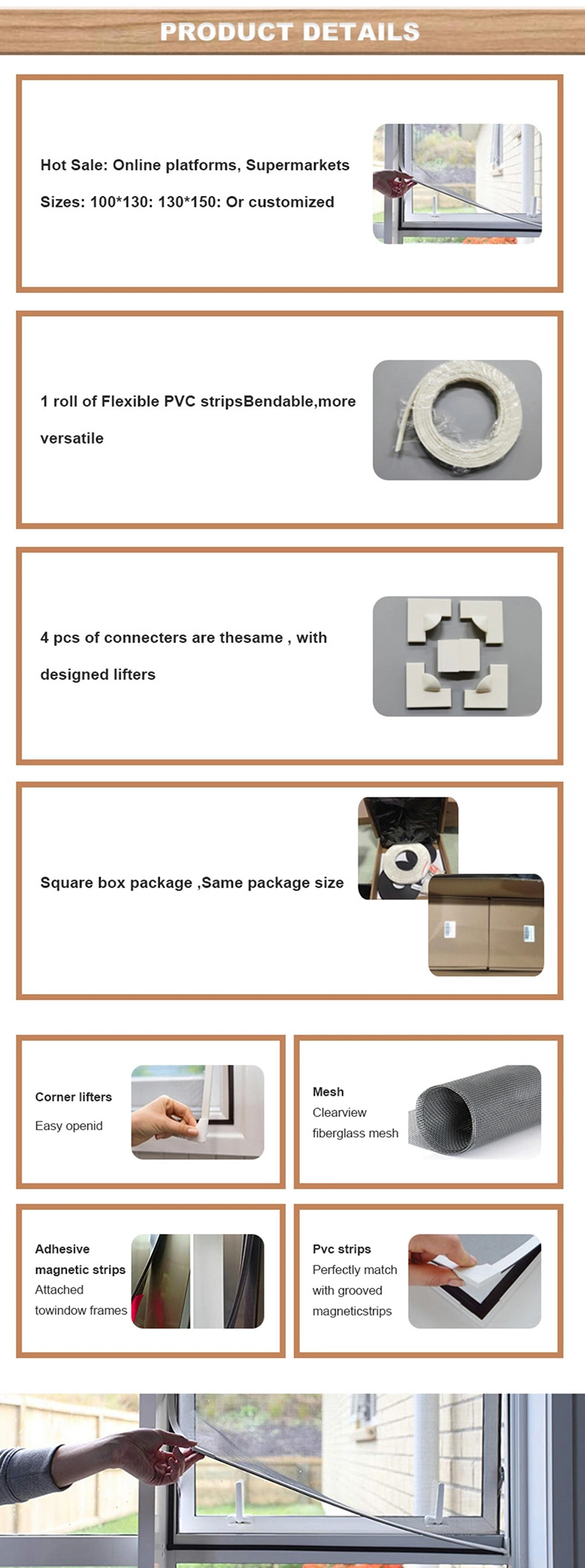 China Best Selling Kit Door Screen Repair Tape Magnetic Tape Insect Screen Window