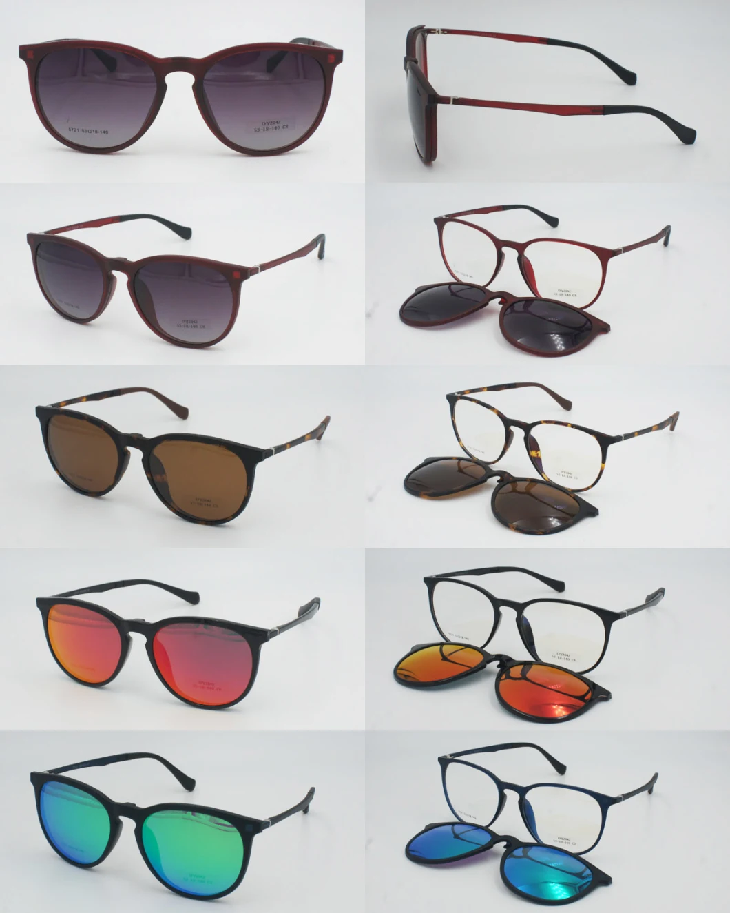 2020 Fashion Round Clip on Glasses Sunglasses Polarized