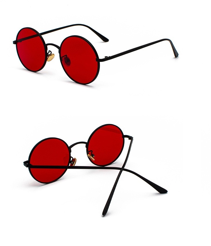 Wholesaler Steampunk Shades Retro Round Metal Sunglasses