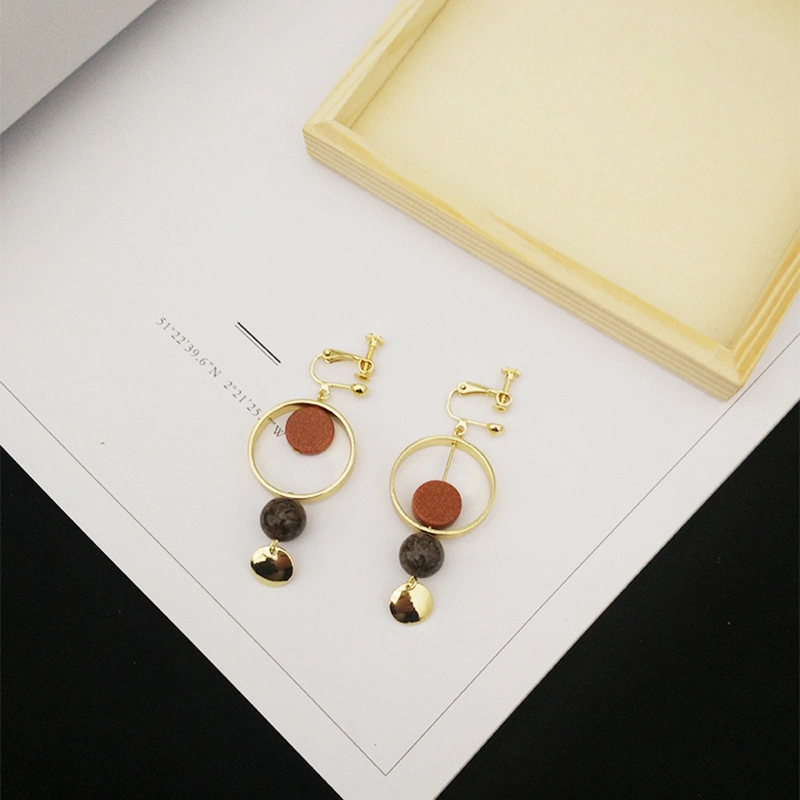 Fashion Vintage Jewelry for Women Hoop Geometric Layered Long Style Stud Hook Earrings