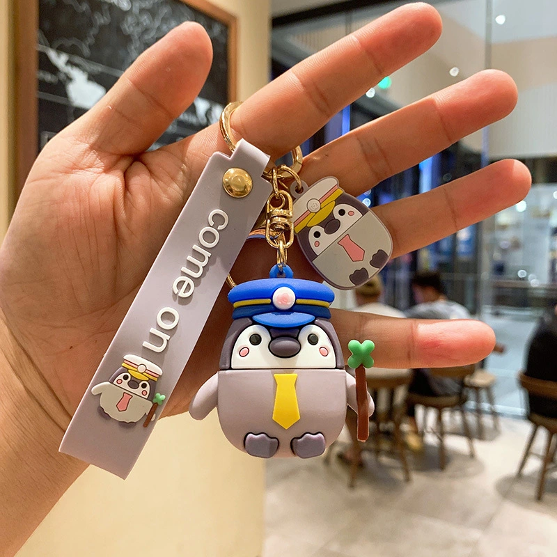 Cute Cartoon Cute Penguin Custom 3D PVC Keychain