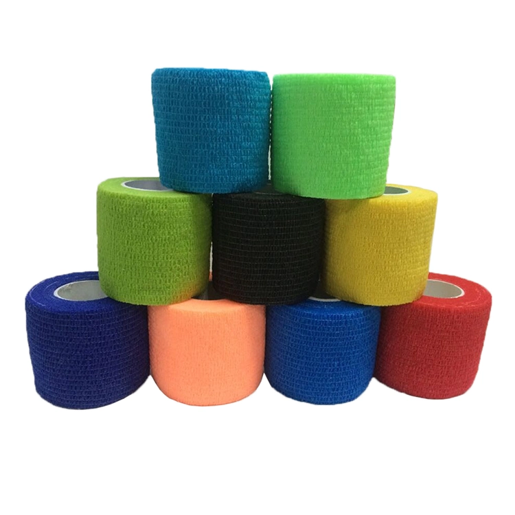 Non-Woven Fabrics Spandex Cotton Self Adhesive Bandage