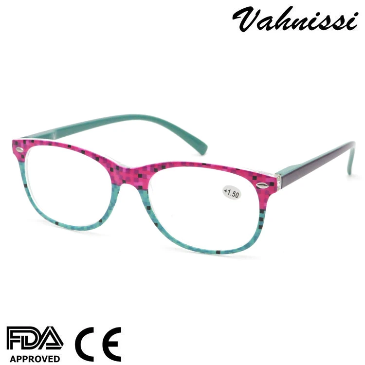 Hottest Selling Printed Reading Glasses with Demi Eyeglasses Cheap Fashion Spring Hinge Presbyopic Reading Glasses