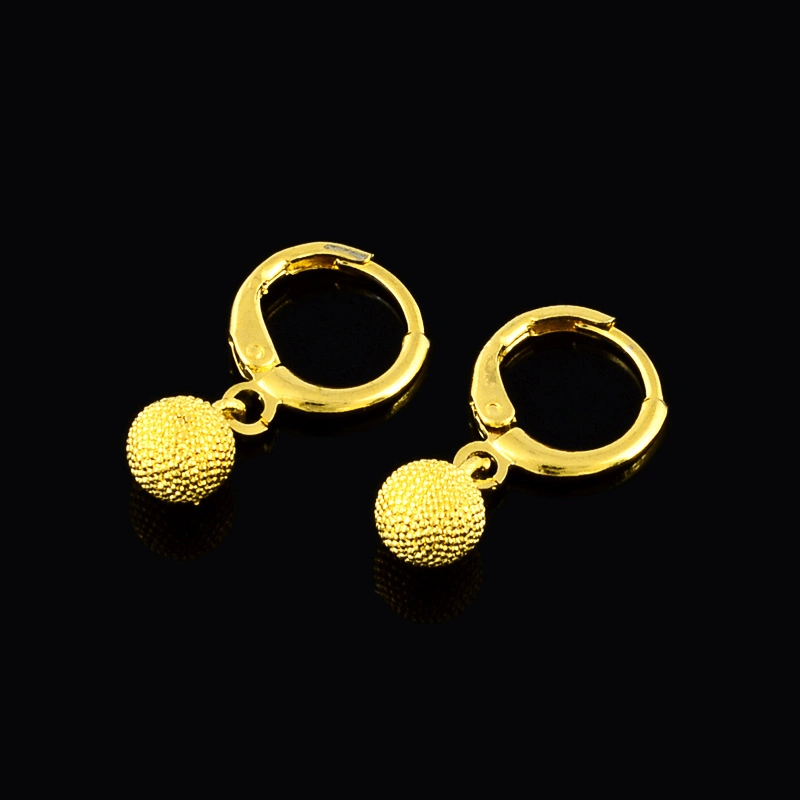 Europe and America Fashion Women 24K Gold Plated Earrings
