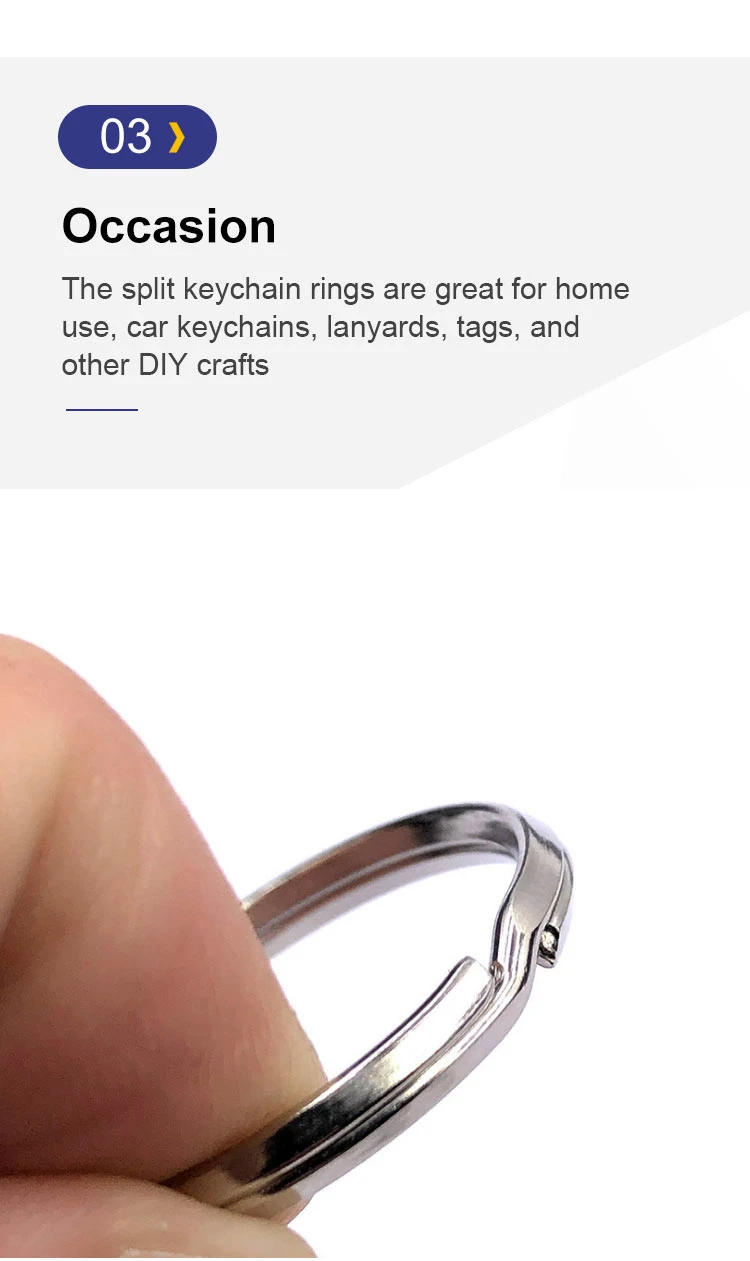 Metal Key Holder Split Rings Keychain Accessories Key Ring for Keychain