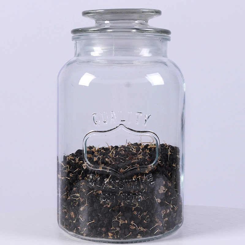 Glass Storage Jars with Glass Lid Glass Storage Jar Tea Canister Candy Jar