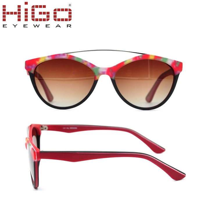 Colorful Mirror Lens Promotion Fashionable UV-400 Sunglasses for Women