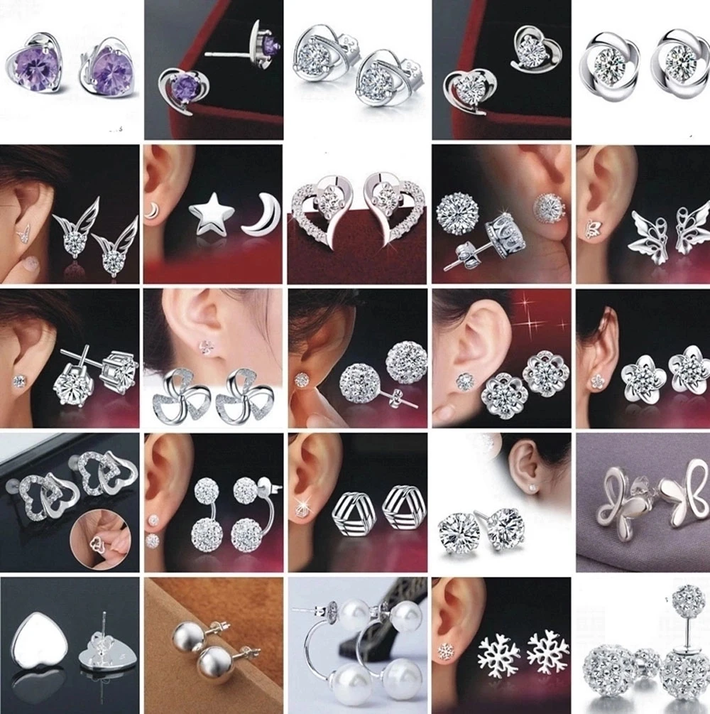 Jewellery for Her, Satellite Series Women Stud Earrings, 925 Sterling Silver, 5A Cubic Zirconia, Antibacterial Properties, Poetic Creation