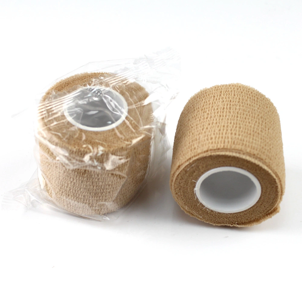 Brown Color Cottton Cohesive Elastic Bandages K-3