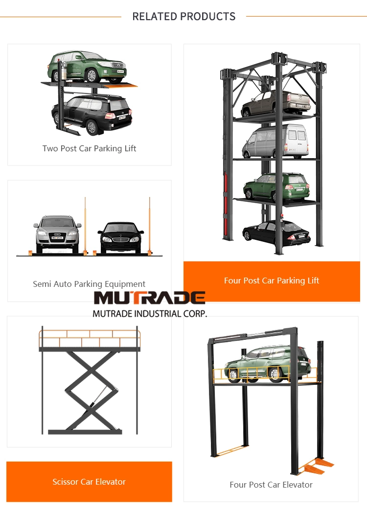 4 Post Parking Lift Stacker Parking Lot Vertical Storage Parking